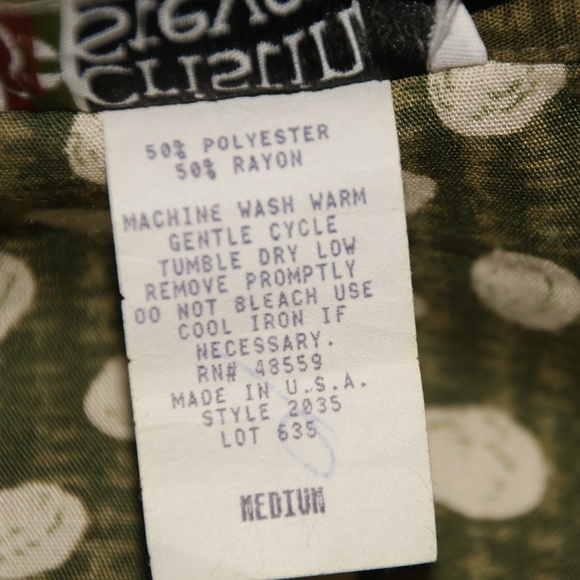 VINTAGE 90's Olive Dots Bermuda Short Suit sz M - Picture 7 of 8